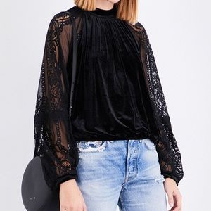 Free People Dream Team Velvet Illusion Top